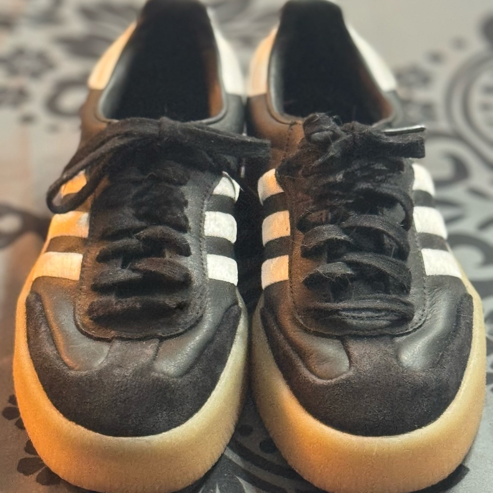 Adidas Samba Black with White Stripes